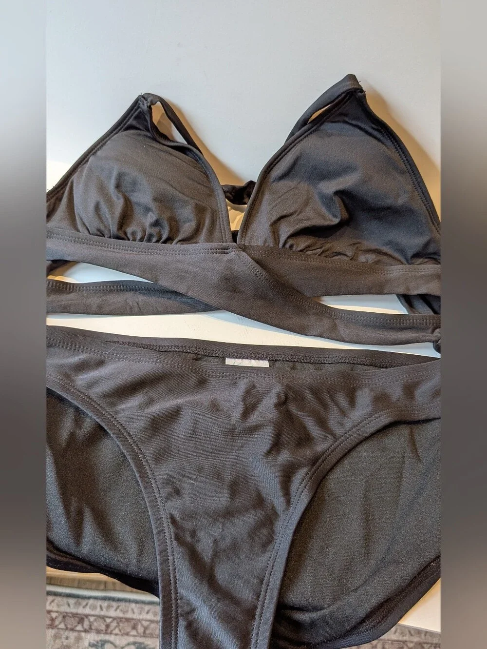 Kona Sol Black Bikini Set Plus An Extra Time And Tru Bandeau Top!